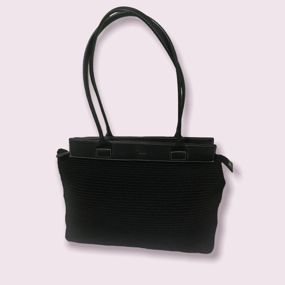 The Sak Black Crochet Shoulder Strap Bag
